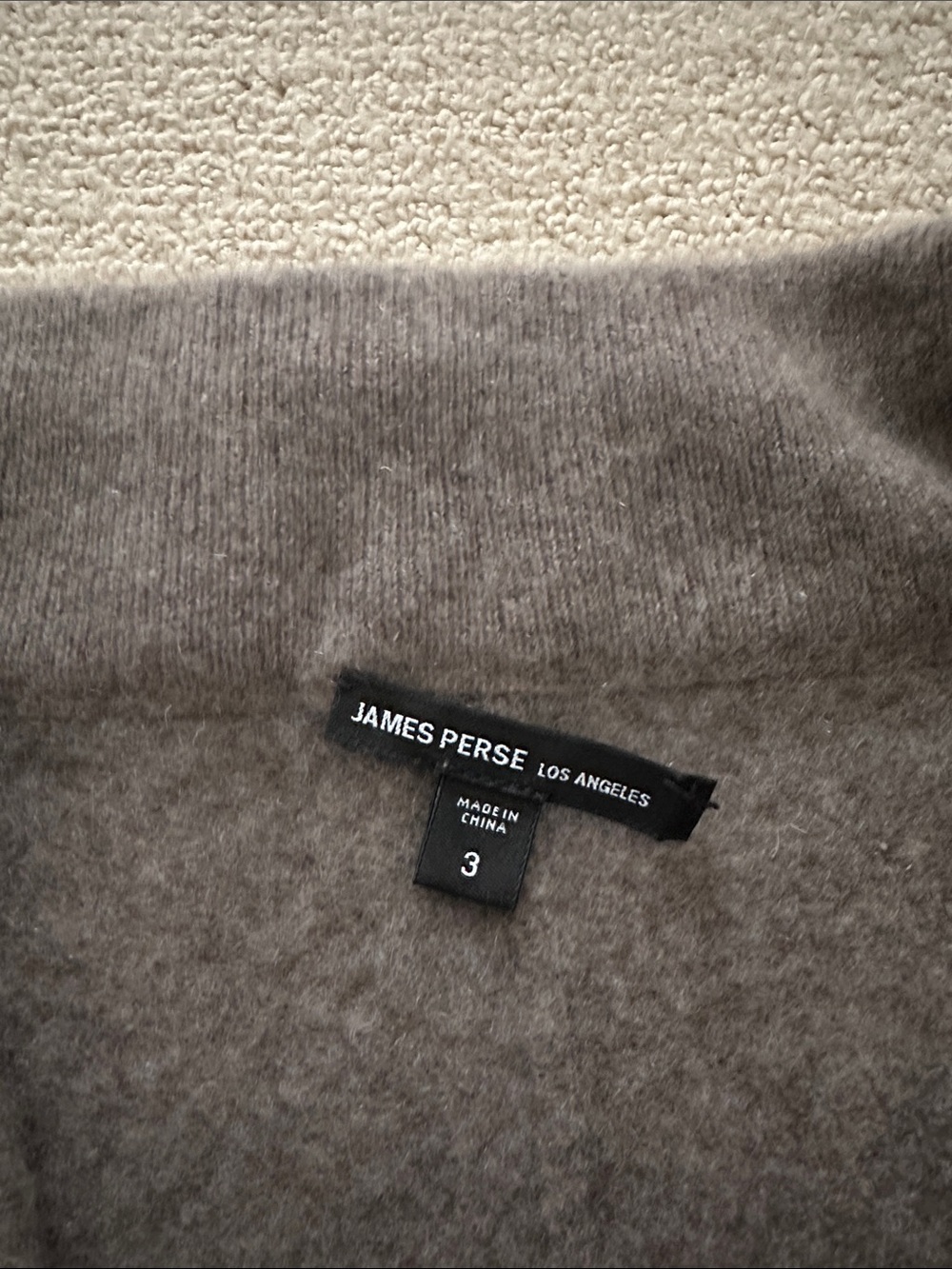 James Perse Cozy Cashmere Drawstring Lounge Pants in Taupe - Picture 2 of 3